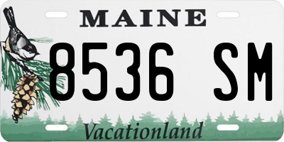 ME license plate 8536SM