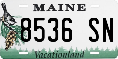 ME license plate 8536SN