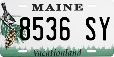 ME license plate 8536SY