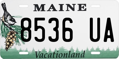 ME license plate 8536UA
