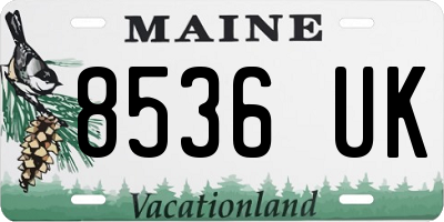 ME license plate 8536UK