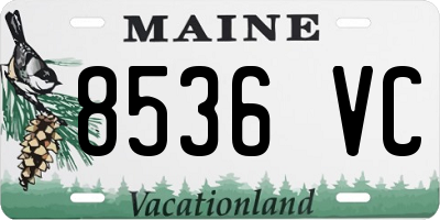 ME license plate 8536VC