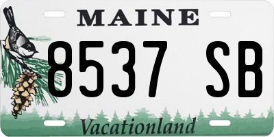 ME license plate 8537SB