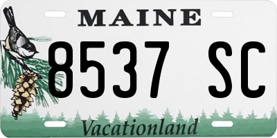 ME license plate 8537SC
