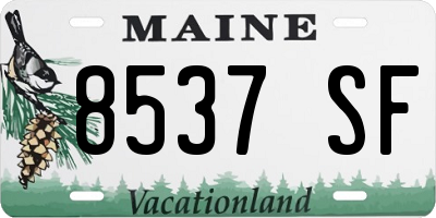ME license plate 8537SF