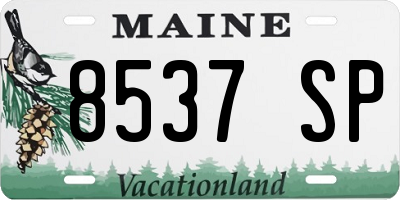 ME license plate 8537SP