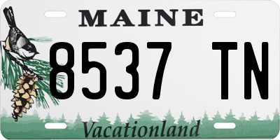 ME license plate 8537TN