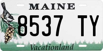ME license plate 8537TY