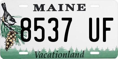 ME license plate 8537UF