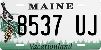 ME license plate 8537UJ