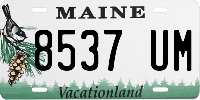 ME license plate 8537UM