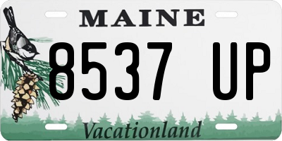 ME license plate 8537UP