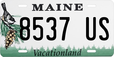 ME license plate 8537US