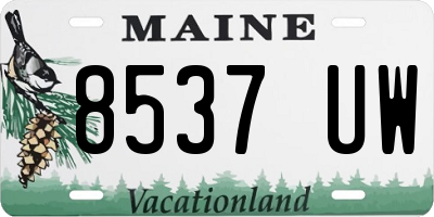 ME license plate 8537UW