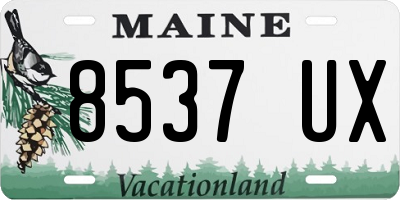 ME license plate 8537UX