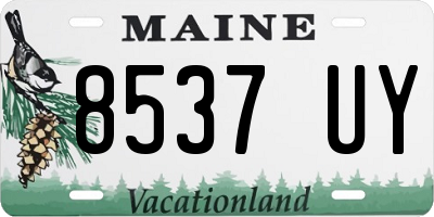 ME license plate 8537UY