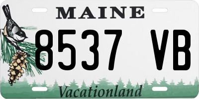 ME license plate 8537VB