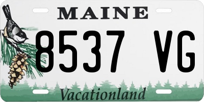 ME license plate 8537VG