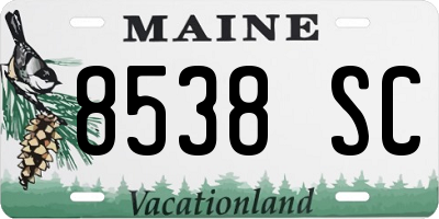 ME license plate 8538SC