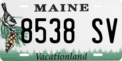 ME license plate 8538SV