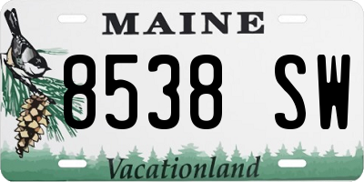 ME license plate 8538SW