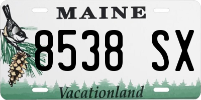 ME license plate 8538SX