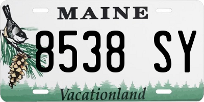 ME license plate 8538SY
