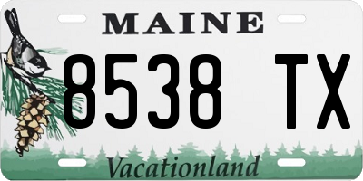 ME license plate 8538TX