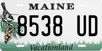 ME license plate 8538UD
