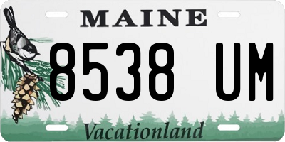 ME license plate 8538UM