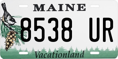 ME license plate 8538UR