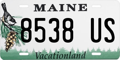 ME license plate 8538US
