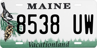 ME license plate 8538UW