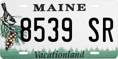 ME license plate 8539SR