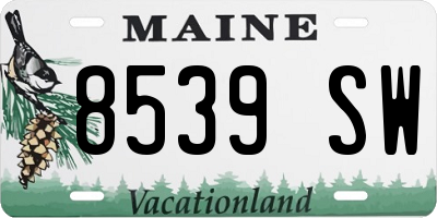 ME license plate 8539SW