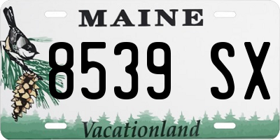ME license plate 8539SX