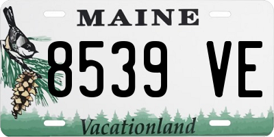 ME license plate 8539VE