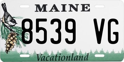 ME license plate 8539VG