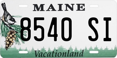 ME license plate 8540SI