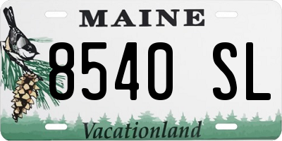 ME license plate 8540SL