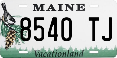 ME license plate 8540TJ