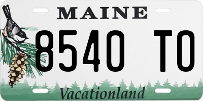 ME license plate 8540TO