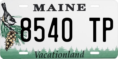ME license plate 8540TP
