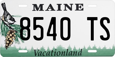 ME license plate 8540TS