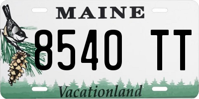 ME license plate 8540TT