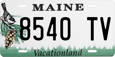 ME license plate 8540TV
