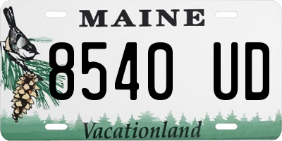 ME license plate 8540UD