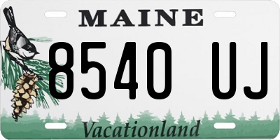 ME license plate 8540UJ