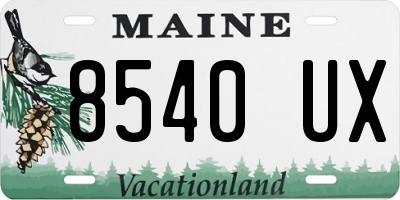 ME license plate 8540UX