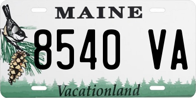 ME license plate 8540VA